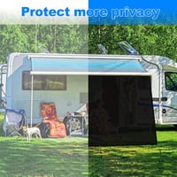 SUPAREE 10x8 hüvelykes lakókocsi napellenző magánélet árnyékoló fekete UV-álló háló univerzális elülső fal camping RV 3