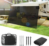 SUPAREE 10x8 hüvelykes lakókocsi napellenző magánélet árnyékoló fekete UV-álló háló univerzális elülső fal camping RV 1
