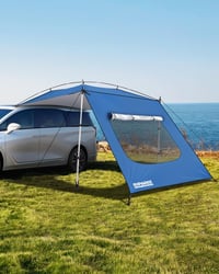 Copertină auto SUPAREE 210D Oxford, rezistentă la apă și UV, pentru SUV, cu perete lateral și fereastră cu plasă de țânțari, pentru rulotă și camping 1
