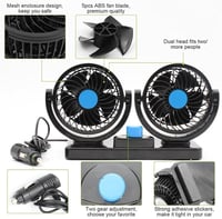 SUPAREE Autós Ventilátor 12V Dupla Ventilátoros Állítható Hűtés 8W/15W 3