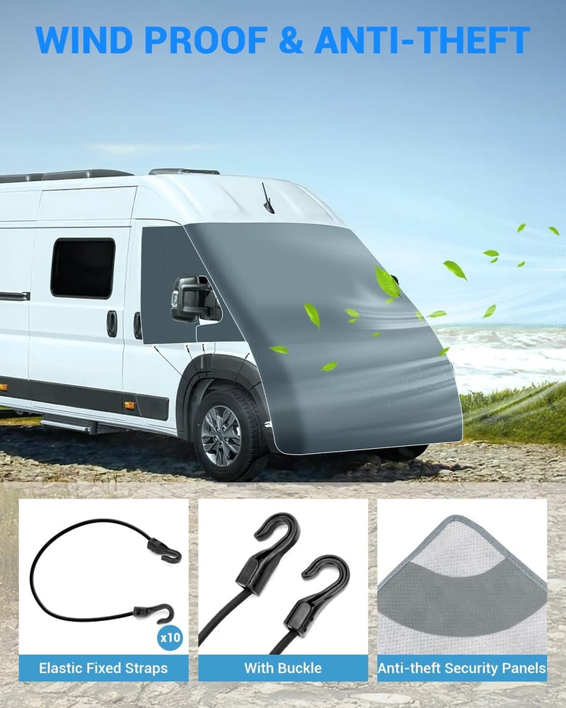 SUPAREE Fiat Ducato szélvédő takaró UV védelem lakóautó előtető