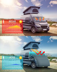 SUPAREE Fiat Ducato szélvédő takaró UV védelem lakóautó előtető 3