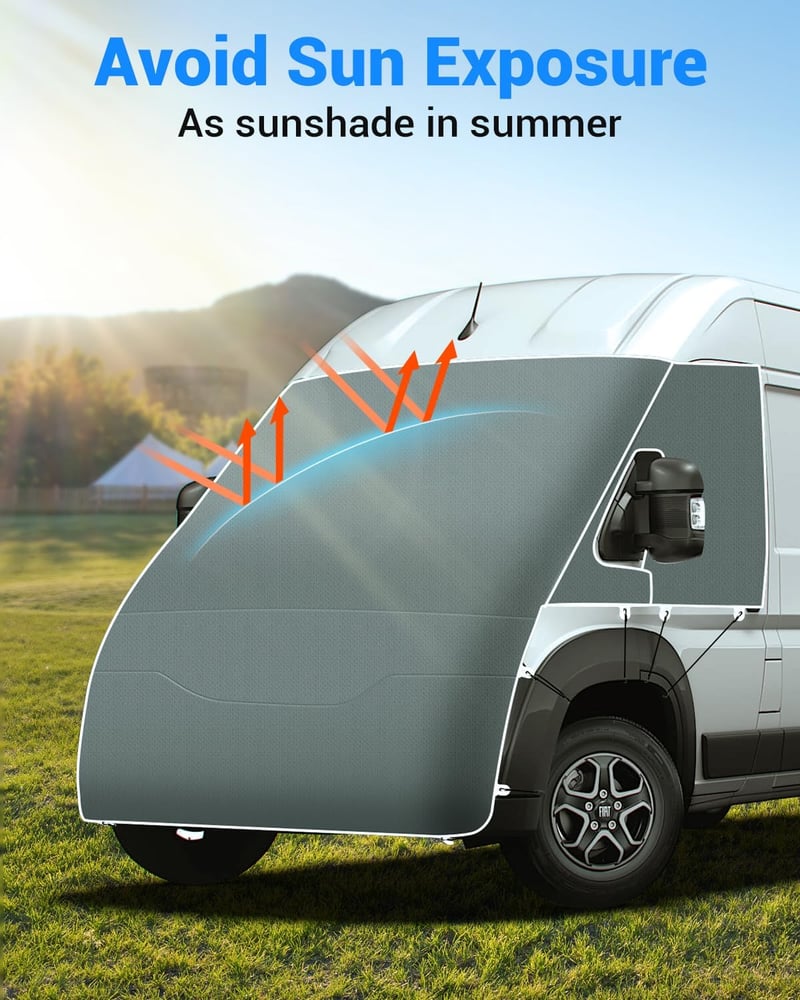 SUPAREE Fiat Ducato szélvédő takaró UV védelem lakóautó előtető