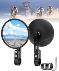 SUPAREE Motorkerékpár Tükör 360° Forgó E-Jóváhagyott Alsó Tükör 22-25,4mm 1