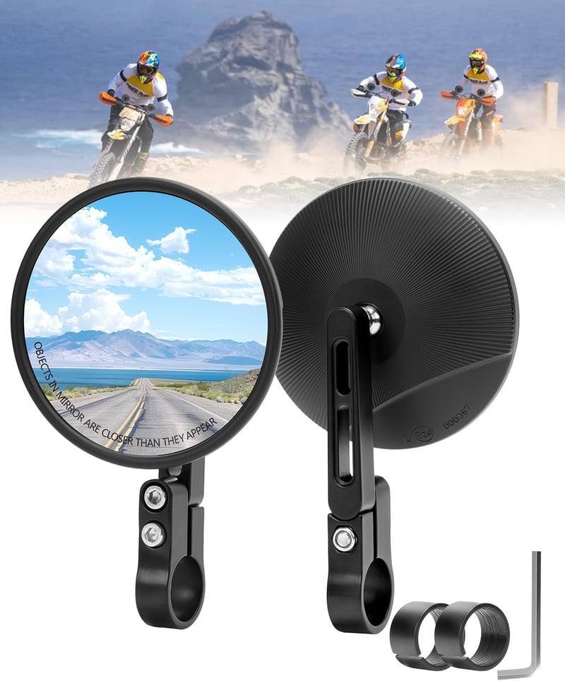 SUPAREE Motorkerékpár Tükör 360° Forgó E-Jóváhagyott Alsó Tükör 22-25,4mm