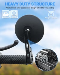 SUPAREE Motorkerékpár Tükör 360° Forgó E-Jóváhagyott Alsó Tükör 22-25,4mm 4