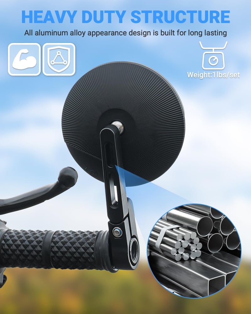 SUPAREE Motorkerékpár Tükör 360° Forgó E-Jóváhagyott Alsó Tükör 22-25,4mm