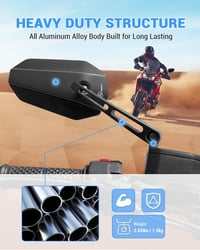 SUPAREE E-Mark motorkerékpár visszapillantó tükör sárga lencse 360° M8/M10 - fekete - 2 db 6