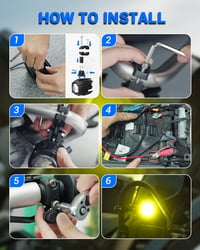 SUPAREE Motoros LED Ködlámpa Sárga/Fehér IP68 9-30V GS ADV Sorozat 8