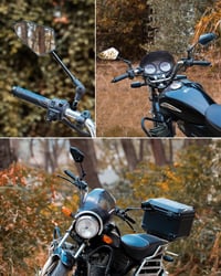 SUPAREE Motocyklové spätné zrkadlá sklápateľné, otočné o 360° so závitom M8 M10 pre skútre, štvorkolky, s označením E, 2 ks 7