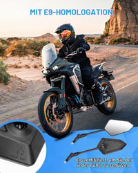 SUPAREE Motocyklové spätné zrkadlá sklápateľné, otočné o 360° so závitom M8 M10 pre skútre, štvorkolky, s označením E, 2 ks 5