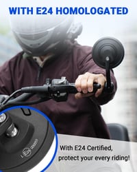 SUPAREE Univerzális Motorkerékpár Tükör E-Jóváhagyott Kerek 360° Forgatható Alumínium 5