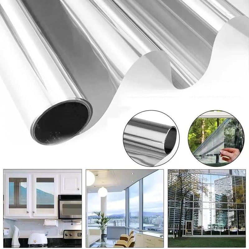 SupBiky ezüst ablakfólia 60x200cm UV védelem tükör hatás