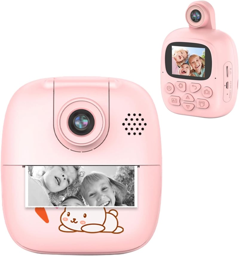 SUPBRO Gyerek Fényképezőgép 1080P Instant Nyomtatás 32GB SD Kártya 3-12 Év