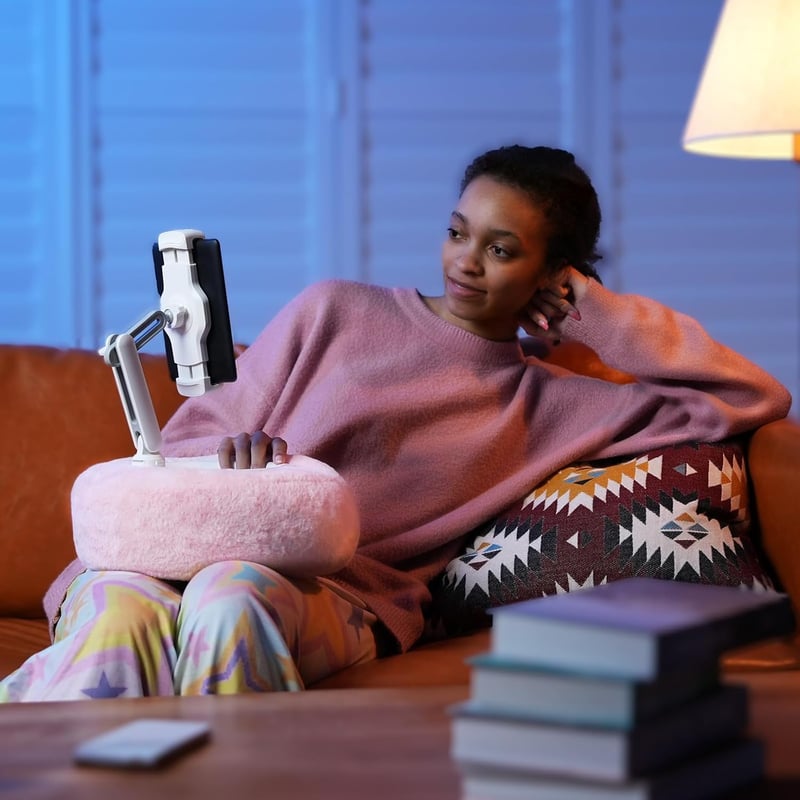 SupeDesk Kindle tartó párna, tablet állvány 4,7-13 hüvelykes készülékekhez, ágy és kanapé használatra - pink