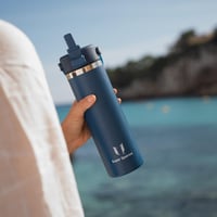 Nerezová fľaša na vodu Super Sparrow 750 ml, termoska so širokým hrdlom a slamkou SwivelSip, bez obsahu BPA, nepriepustná, športová 6