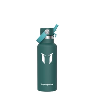 Super Sparrow rozsdamentes acél termosz ivópalack 500 ml, szívószálas fedéllel — karcos termosz alj、】【 (állapot: lásd a 2. képet)