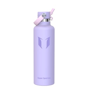 Termos din oțel inoxidabil Super Sparrow FlipFlow cu pai, 1 L, mov — izolat — testat (stare: vezi a 2-a imagine)