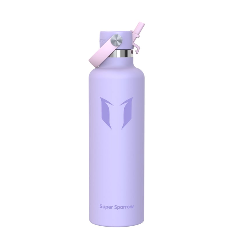 Termos Super Sparrow din oțel inoxidabil cu pai 1L - Sticlă de apă izolată din oțel inoxidabil FlipFlow