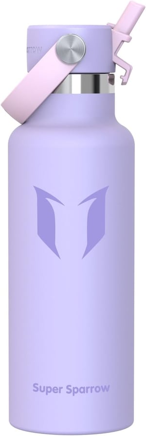 Super Sparrow FlipFlow rozsdamentes acél gyerek kulacs szívószálas tetővel, BPA-mentes - 500 ml