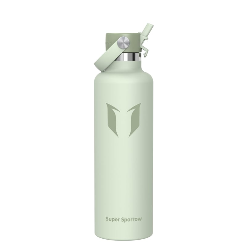 Nerezová termoska Super Sparrow FlipFlow 1 l, s viečkom so slamkou, bez BPA, nepriepustná, na šport, cestovanie, do školy, voľný čas
