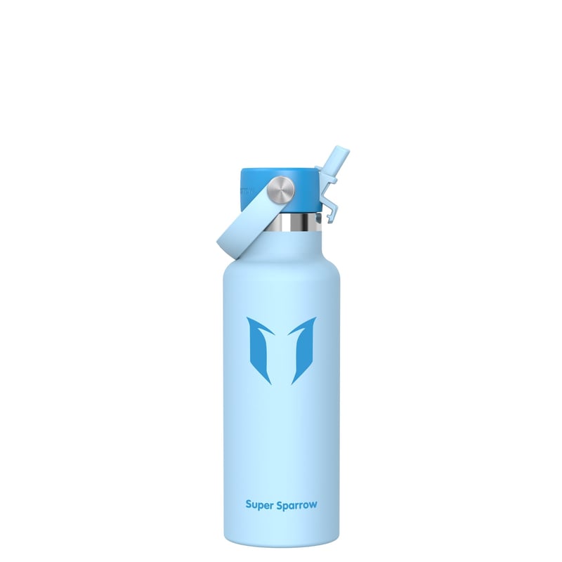 Detská nerezová termoska Super Sparrow so slamkou 500 ml, fľaša na pitie FlipFlow