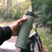 Detská termoska Super Sparrow, 500 ml, nehrdzavejúca oceľ, bez BPA, nepriepustná, fľaša na vodu do školy a na šport, Desert Green 5