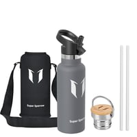 Detská nerezová fľaša na vodu Super Sparrow so slamkou, 500 ml, nepriepustná termoska, športová fľaša bez obsahu BPA 1