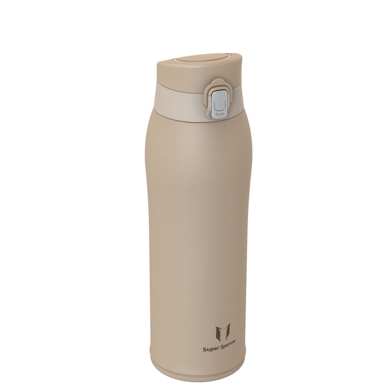 Sticlă de apă din oțel inoxidabil Super Sparrow 18/8 - 750 ml - termos fără BPA, etanș, pentru sport, școală, birou și activități în aer liber