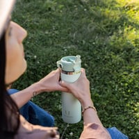 Super Sparrow rozsdamentes acél ivópalack 750ml, szívószállal, BPA-mentes, vízhatlan termoszpalack sporthoz és utazáshoz - 750 ml, Cream 7