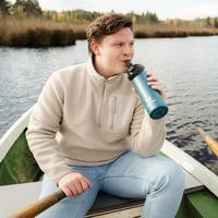 Super Sparrow rozsdamentes acél ivópalack 750ml, szívószállal, BPA-mentes, vízhatlan termoszpalack sporthoz és utazáshoz - 750 ml, Cream 6