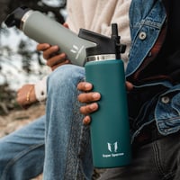 Nerezová fľaša na vodu Super Sparrow s viečkom so slamkou, 750 ml termoska, fľaša na pitie 8
