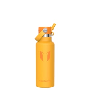 Sticlă de apă pentru copii Super Sparrow din oțel inoxidabil cu pai, 500 ml, galbenă, fără BPA, pentru sport — testată (stare: vezi a 2-a fotografie)