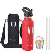 Termos din oțel inoxidabil Super Sparrow 750 ml, fără BPA, etanș, sticlă de apă pentru copii și sport, termos pentru școală și călătorii 1