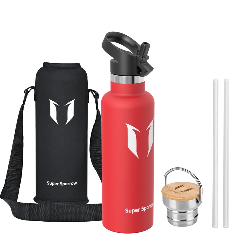 Termos din oțel inoxidabil Super Sparrow 750 ml, fără BPA, etanș, sticlă de apă pentru copii și sport, termos pentru școală și călătorii