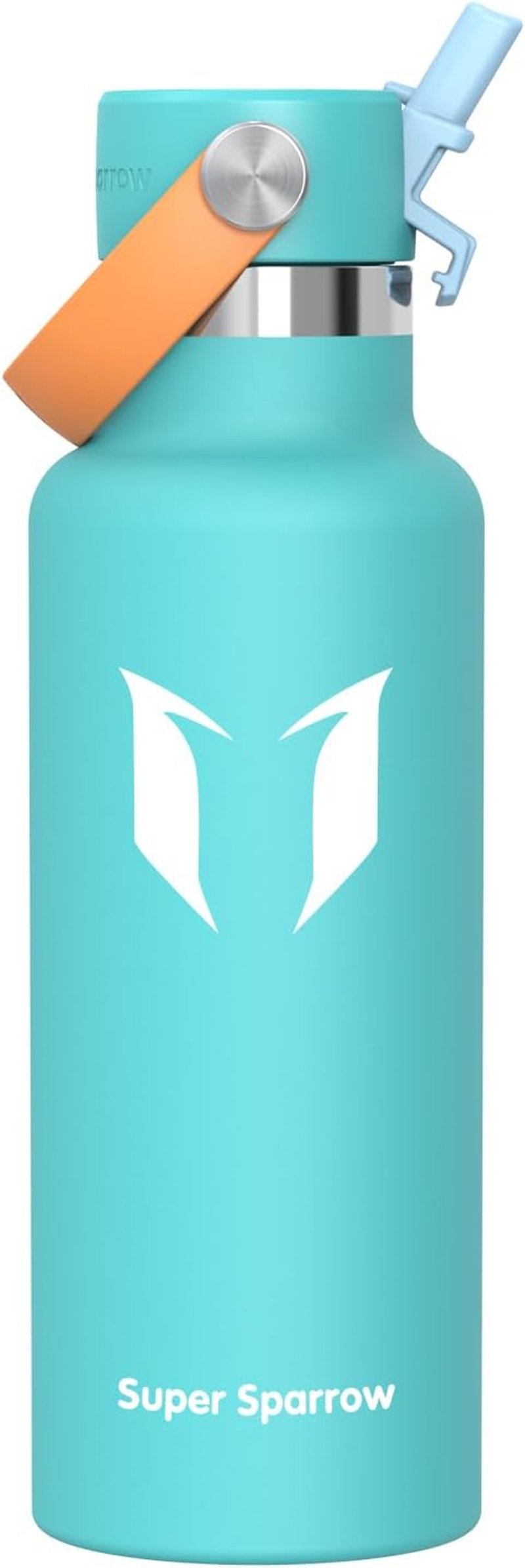 Super Sparrow rozsdamentes acél termoszkulacs szívószálas fedéllel, BPA-mentes - 350 ml