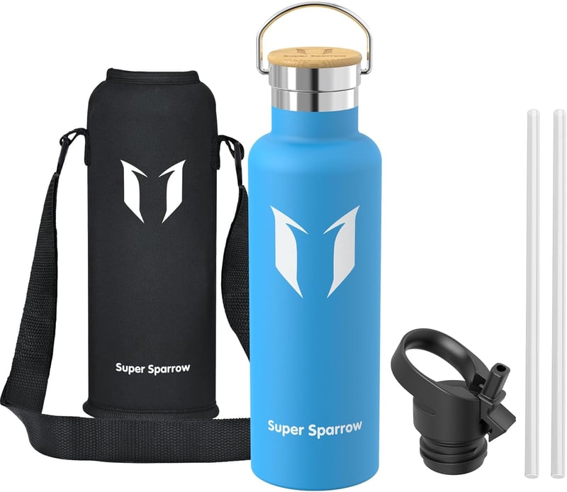Super Sparrow rozsdamentes acél termosz palack 350-1000ml szivárgatásmentes BPA-mentes - 750 ml, Pacific