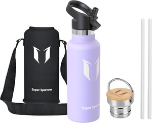 Super Sparrow termos boca od nehrđajućeg čelika, bez BPA - lavanda - 500 ml