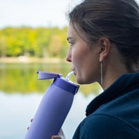 Nerezová termoska Super Sparrow, 500 ml, bez BPA, nepriepustná, s 2 uzávermi (slamkový a športový), termoska na kávu 5