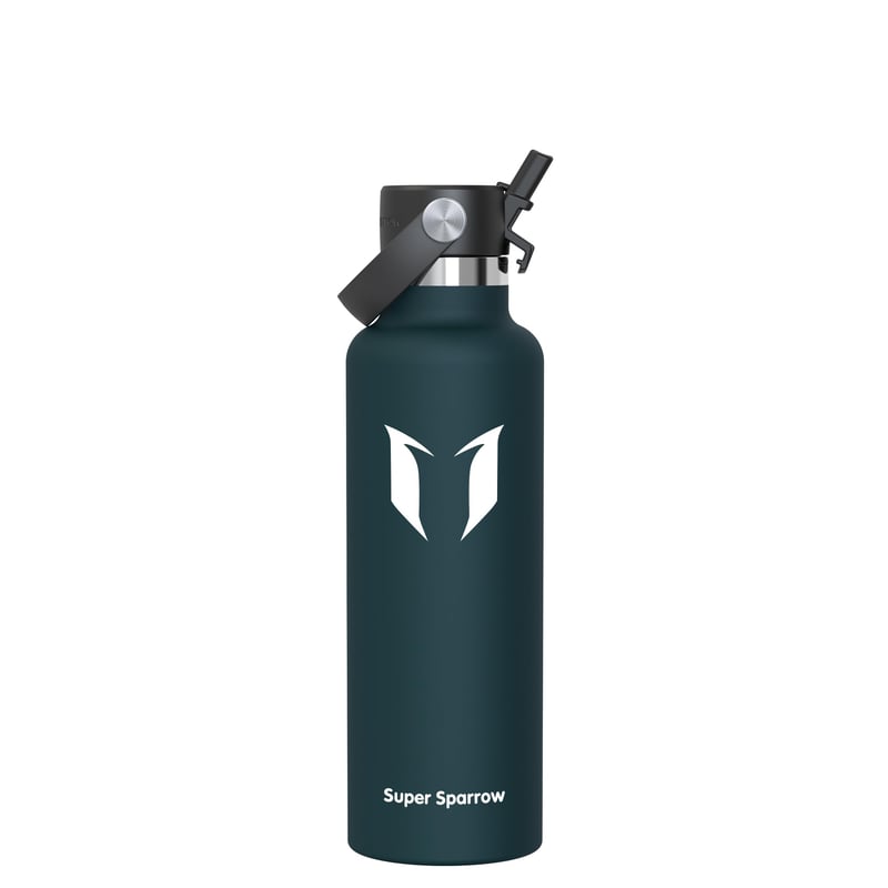 Nerezová termoska Super Sparrow, 500 ml, s viečkom so slamkou, bez obsahu BPA, ultraľahká, na šport, cestovanie, do školy