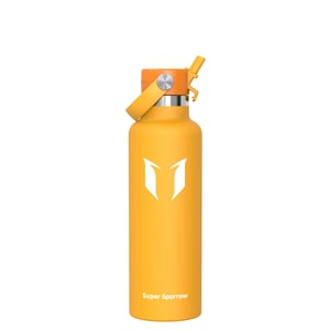 Super Sparrow rozsdamentes acél termosz palack, ultra könnyű, BPA-mentes, szívószálas fedéllel, sporthoz és utazáshoz, 350 ml