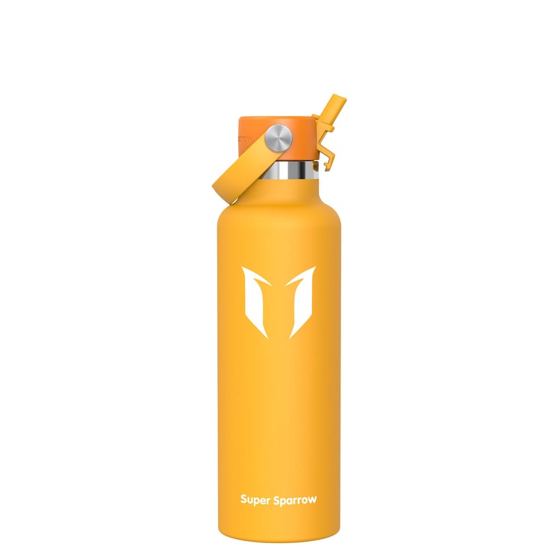 Nerezová termoska Super Sparrow, ultraľahká, bez obsahu BPA, s vrchnákom so slamkou, na šport a cestovanie, 350 ml
