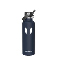 Super Sparrow termos boca od nehrđajućeg čelika s čepom na slamku - mornarsko plava - 750 ml 1