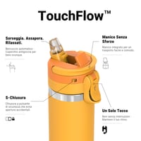 Detská termoska so slamkou Super Sparrow TouchFlow – 500 ml – nehrdzavejúca oceľ, bez obsahu BPA – na šport, do školy, na turistiku 2