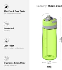 Super Sparrow TouchFlow szívószálas sport kulacs BPA-mentes Tritan - 750 ml 3