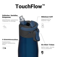 Športová fľaša Super Sparrow TouchFlow Tritan so slamkou, 1 l, bez BPA, nepriepustná — použitá (stav: pozri 2. obrázok) 3