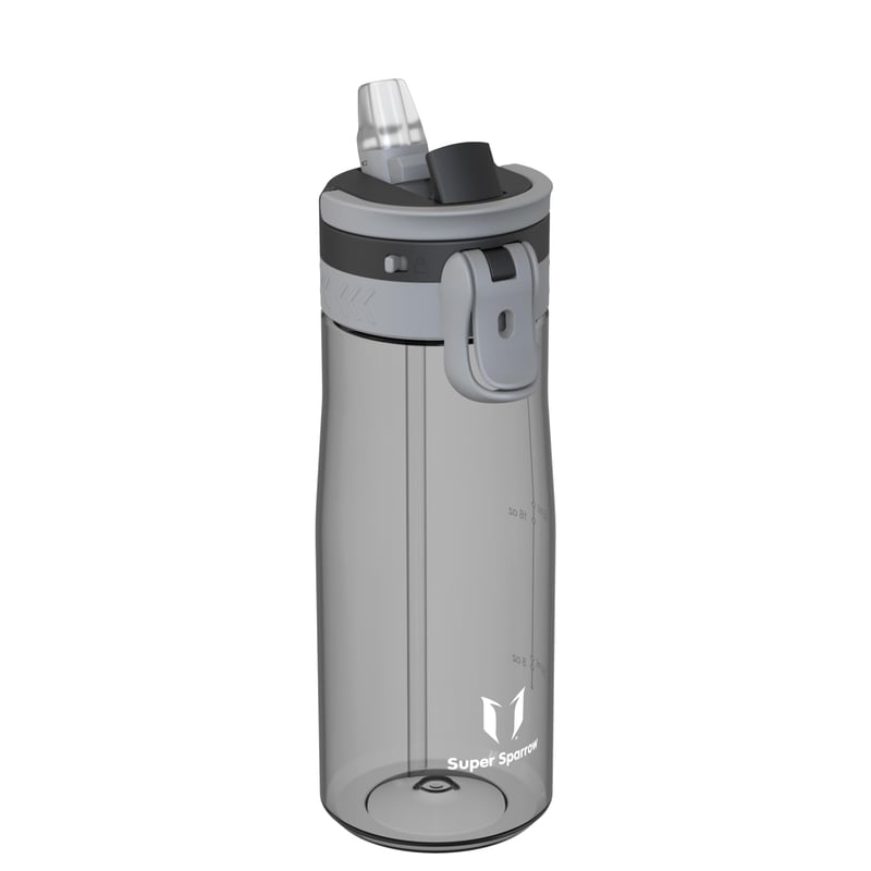 Sticlă sport Super Sparrow TouchFlow Tritan cu pai - 750 ml - fără BPA, etanșă - bidon ușor și sustenabil pentru sport și activități în aer liber