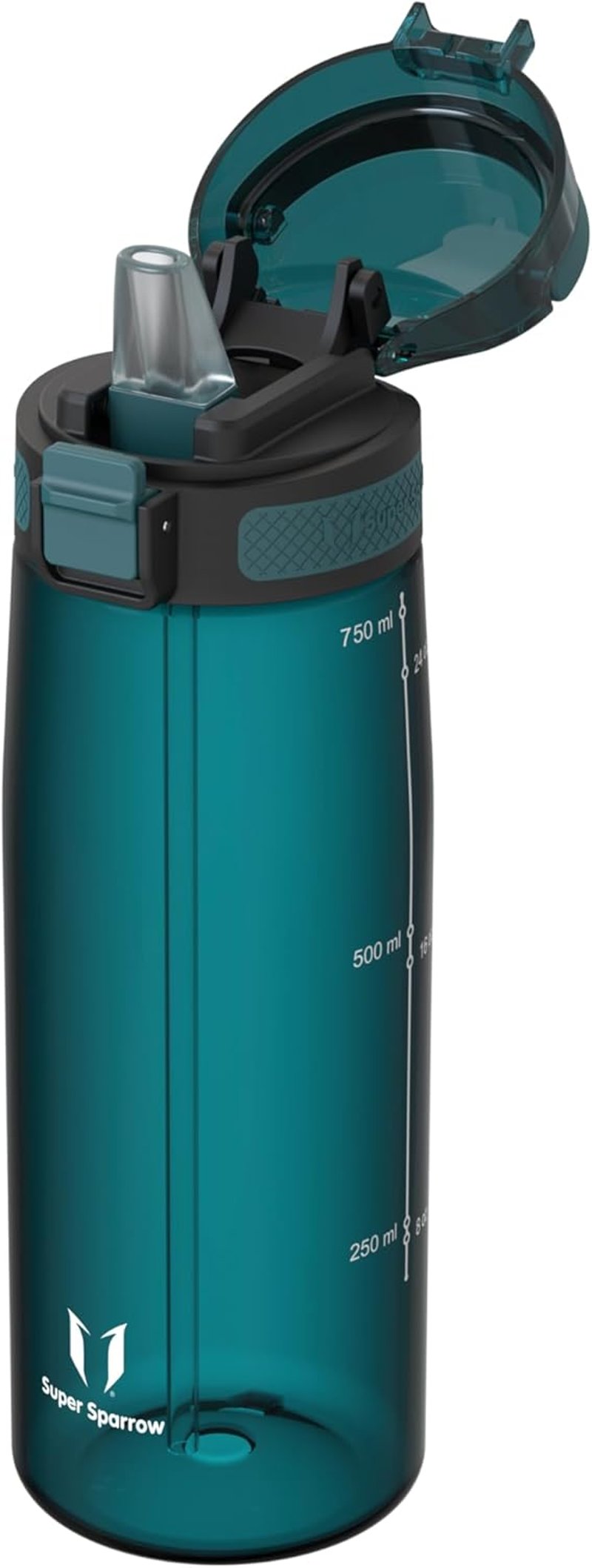 Super Sparrow TouchSip BPA-mentes sportpalack 500/750/1000ml Tritan szívószállal - 750 ml, Agave