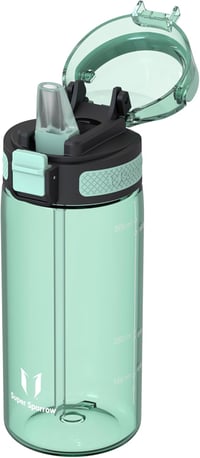 Super Sparrow TouchSip BPA-mentes sportpalack 500/750/1000ml Tritan szívószállal - 500 ml, Mint Green 1