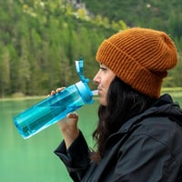 Super Sparrow TouchSip BPA-mentes sportpalack 500/750/1000ml Tritan szívószállal - 500 ml, Mint Green 6